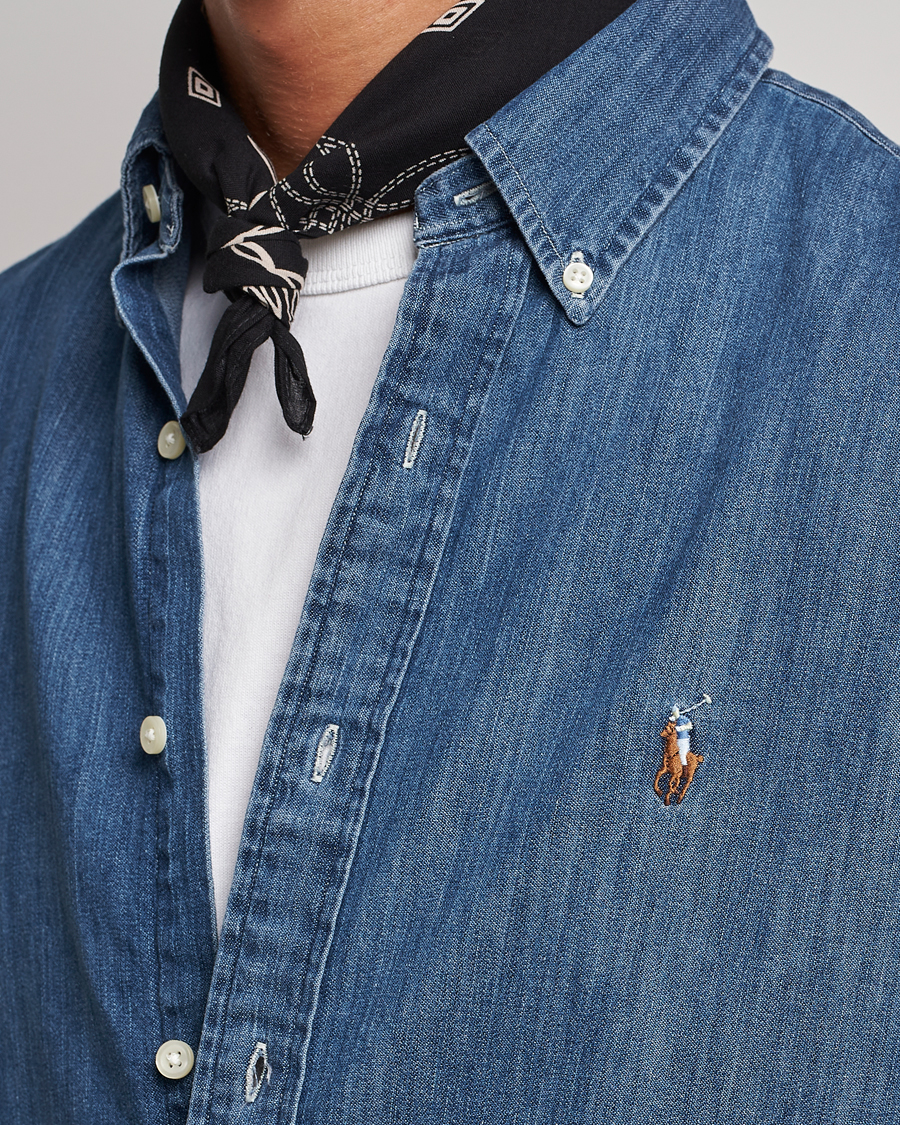 Heren | Overhemden | Polo Ralph Lauren | Custom Fit Shirt Denim Dark Wash