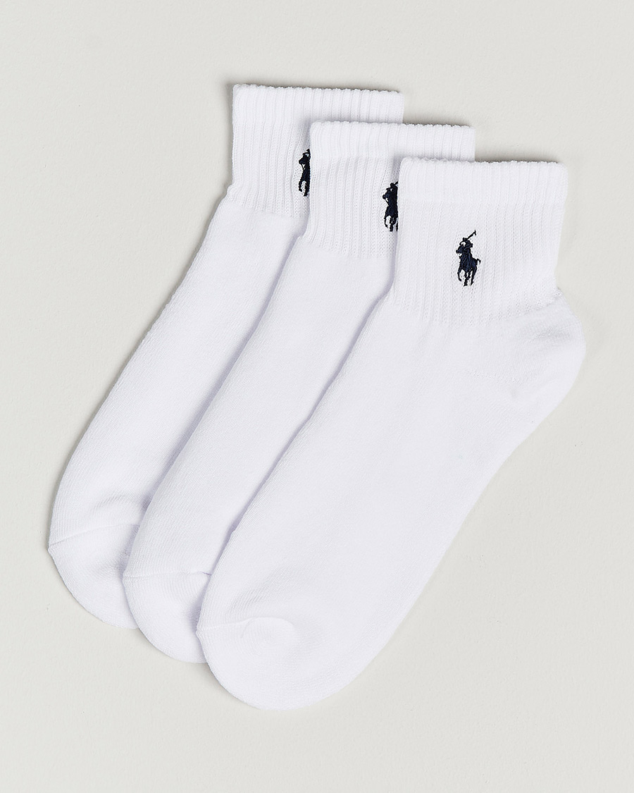 Heren | Ondergoed | Polo Ralph Lauren | 3-Pack Sport Quarter Socks White