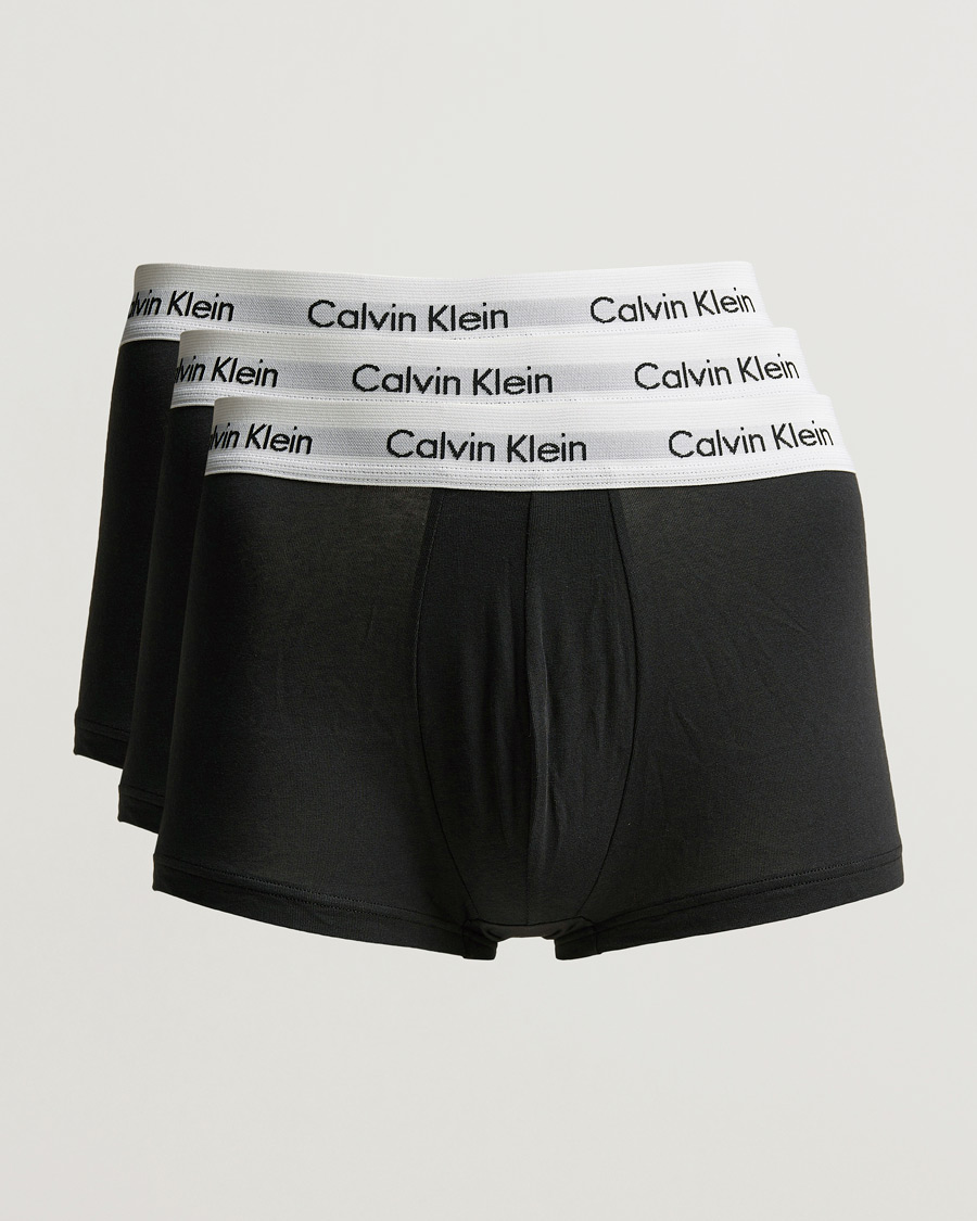 Homme | Sous-Vêtements Et Chaussettes | Calvin Klein | Cotton Stretch Low Rise Trunk 3-pack Black