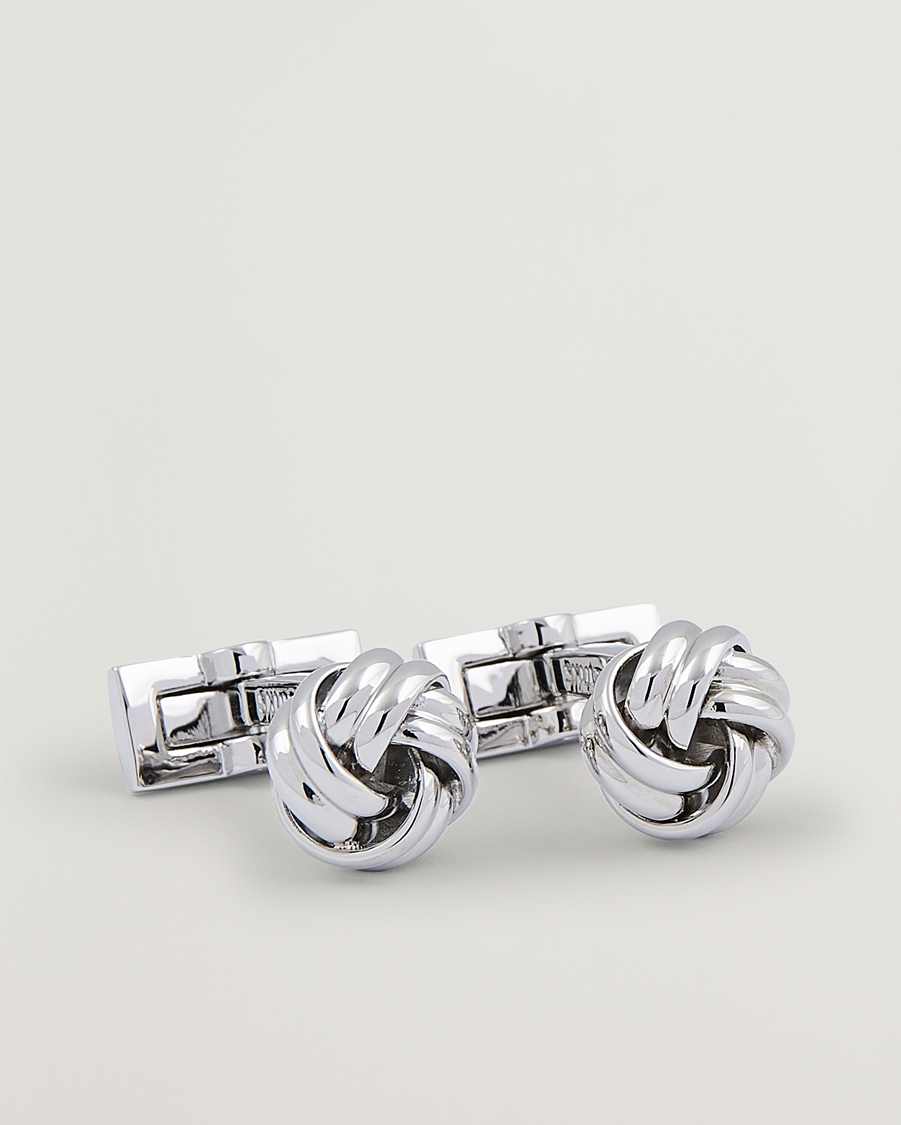 Heren | Manchetknopen | Skultuna | Cuff Links Black Tie Collection Knot Silver