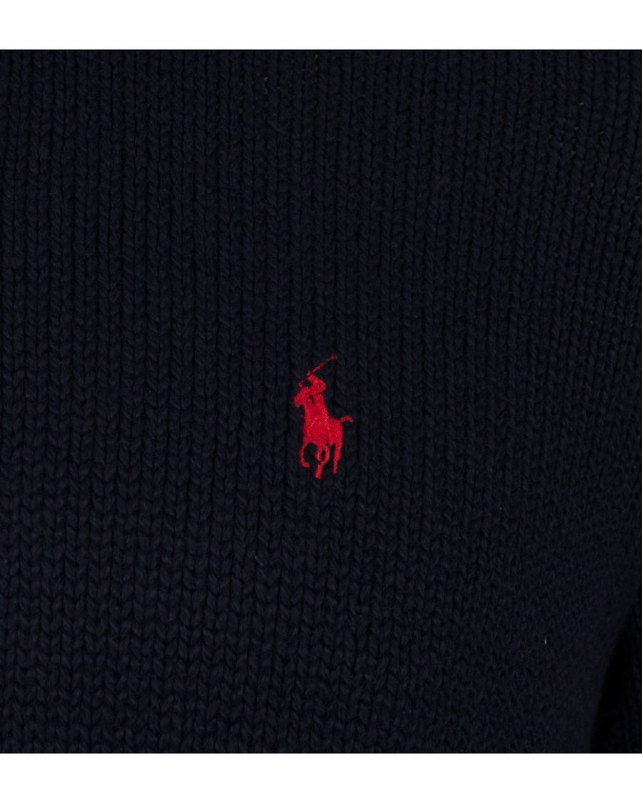 Homme | Pulls Et Tricots | Polo Ralph Lauren | Half Zip Cotton Sweater Hunter Navy