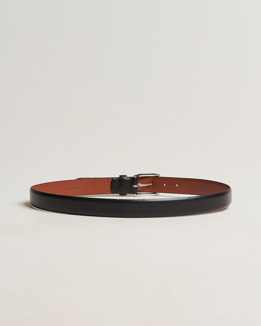 Heren | Polo Ralph Lauren Cowhide Belt 3 cm Black | Polo Ralph Lauren | Cowhide Belt 3 cm Black
