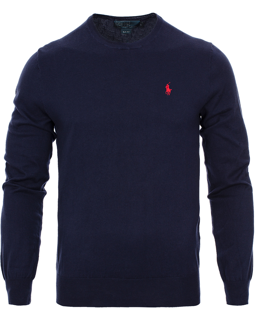 Heren | Truien | Polo Ralph Lauren | Slim Fit Pima Cotton Crew Neck Pullover Hunter Navy