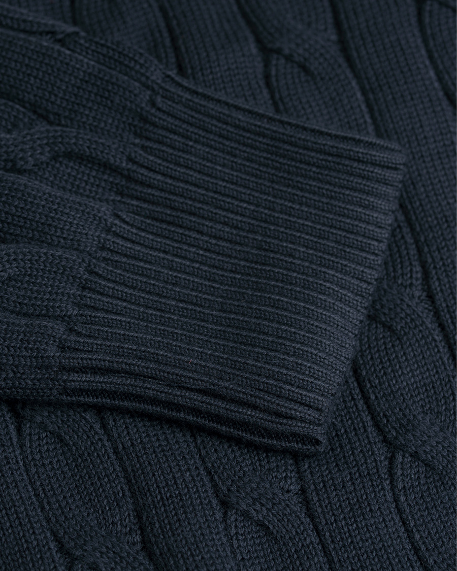 Homme | Pulls Et Tricots | GANT | Cotton Cable Crew Pullover Evening Blue