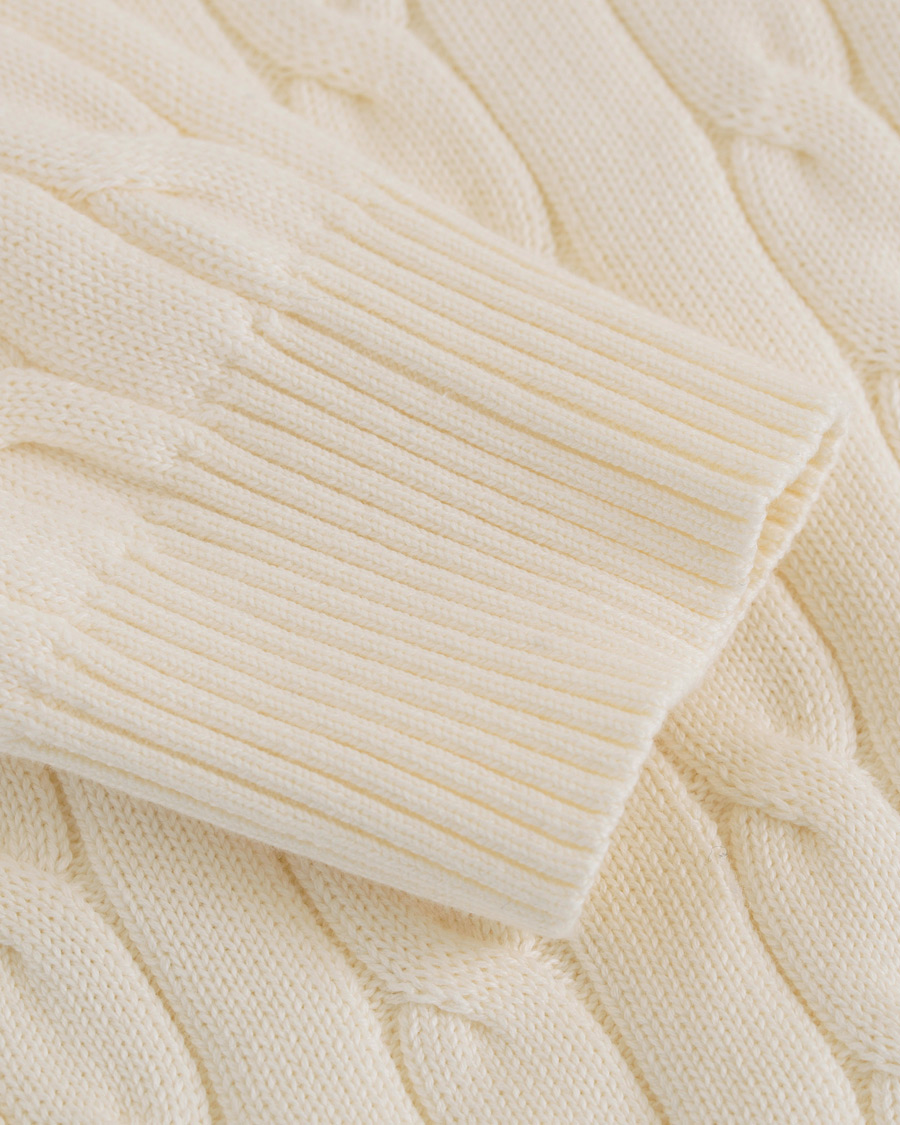 Heren | Truien | GANT | Cotton Cable Crew Pullover Cream