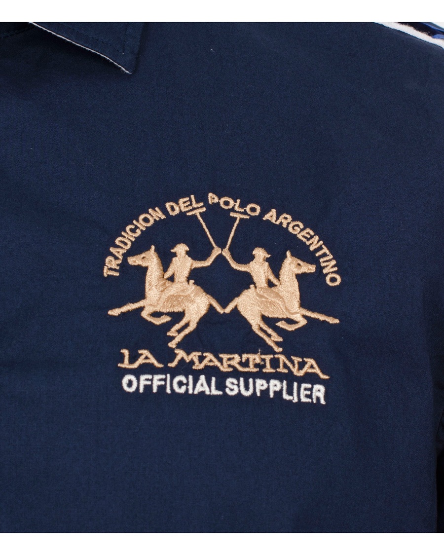Heren | Overhemden | La Martina | Maserati Poplin Stretch Shirt Navy