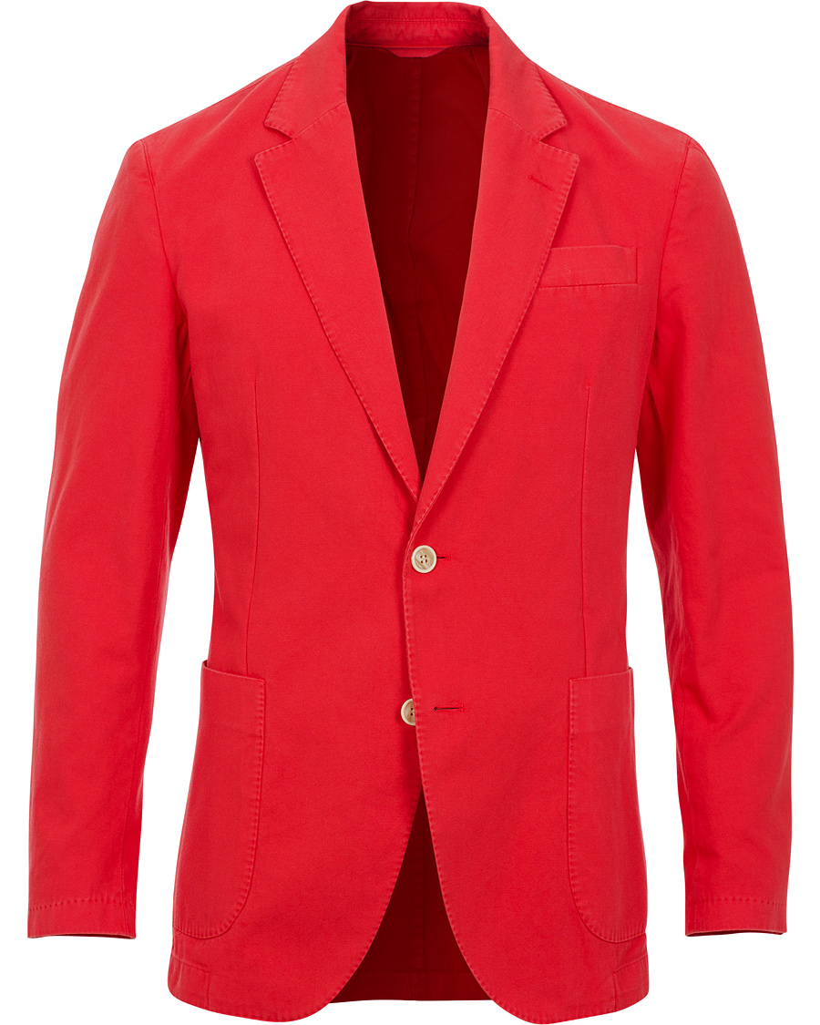 Heren | Blazers | Hackett | Garment Dye Jacket Red