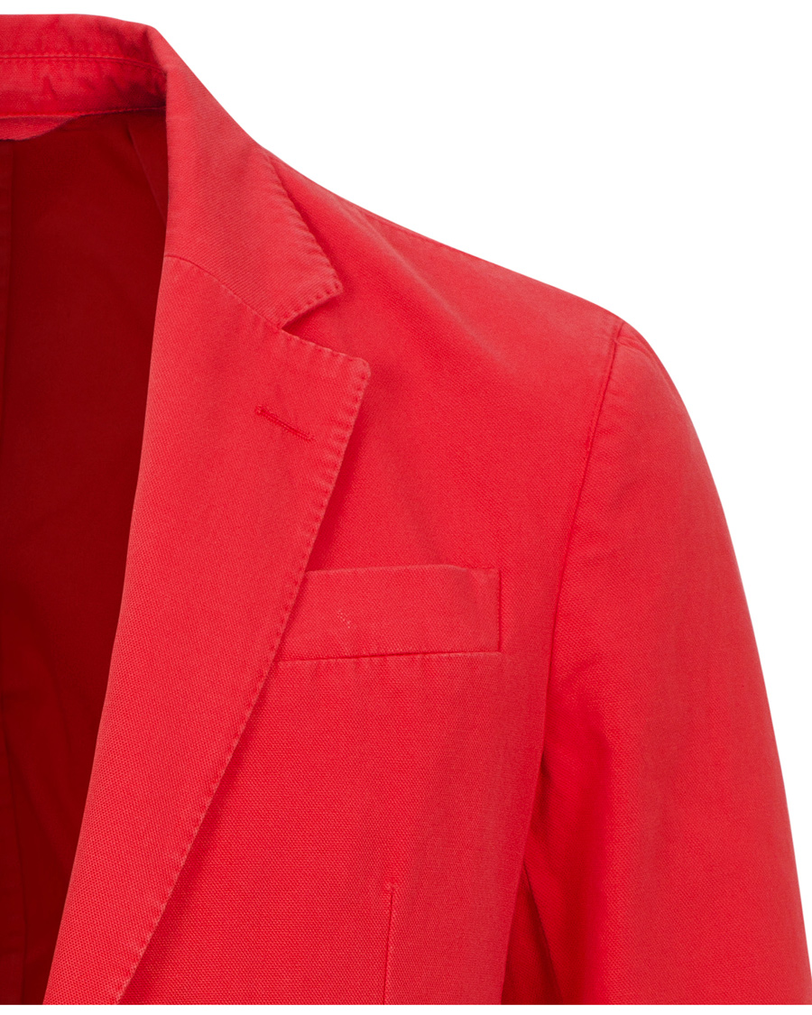 Heren | Blazers | Hackett | Garment Dye Jacket Red