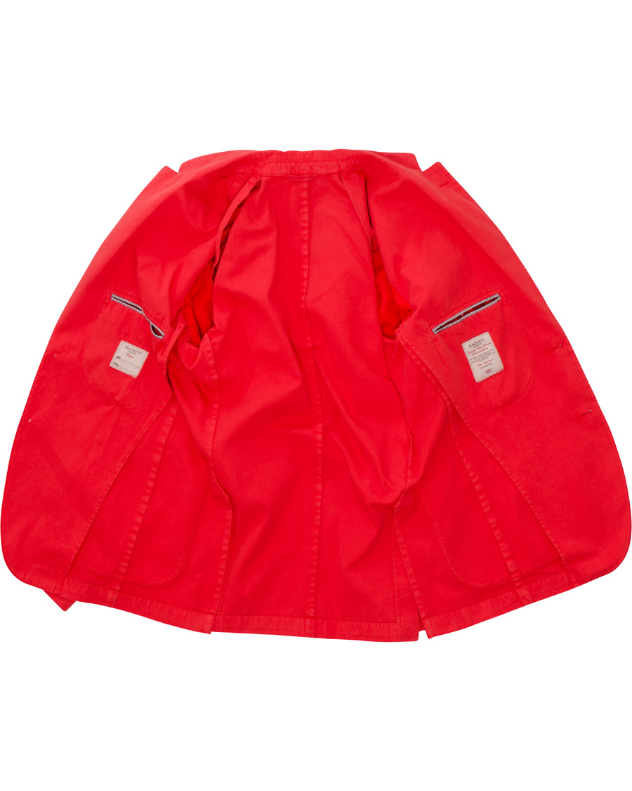 Heren | Blazers | Hackett | Garment Dye Jacket Red