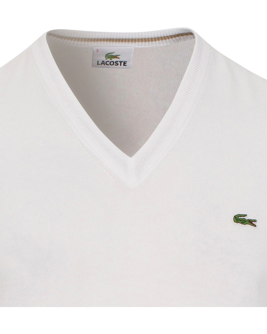 Homme | Pulls Et Tricots | Lacoste | Pullover V-Neck White