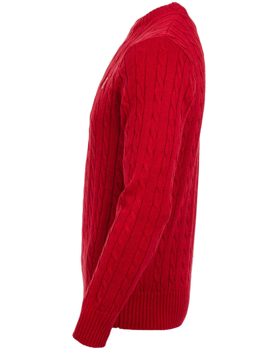 Homme | Pulls Et Tricots | Henri-Lloyd | Henri Lloyd Fairfax Regular Crew Neck Cable Signal Red