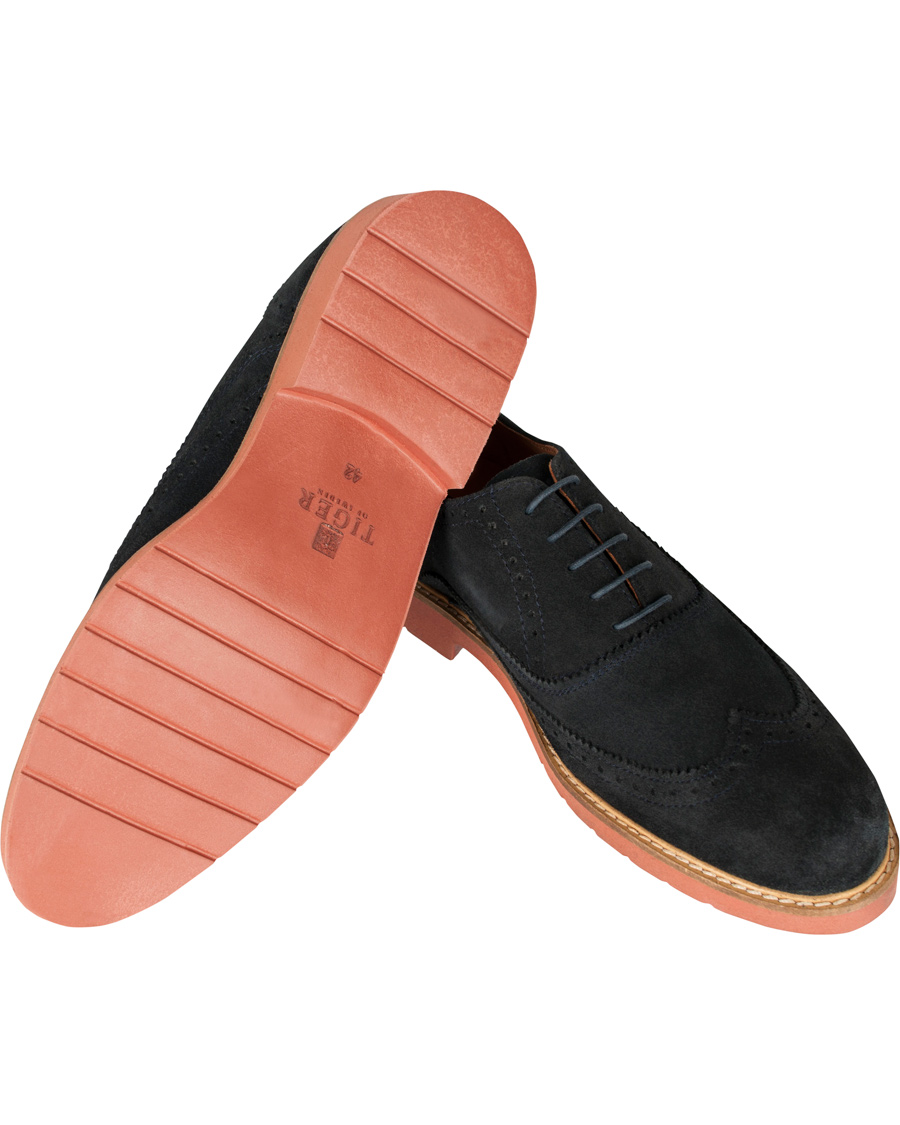 Homme | Tiger of Sweden Leon 54 Brogue Navy Suede | Tiger of Sweden | Leon 54 Brogue Navy Suede