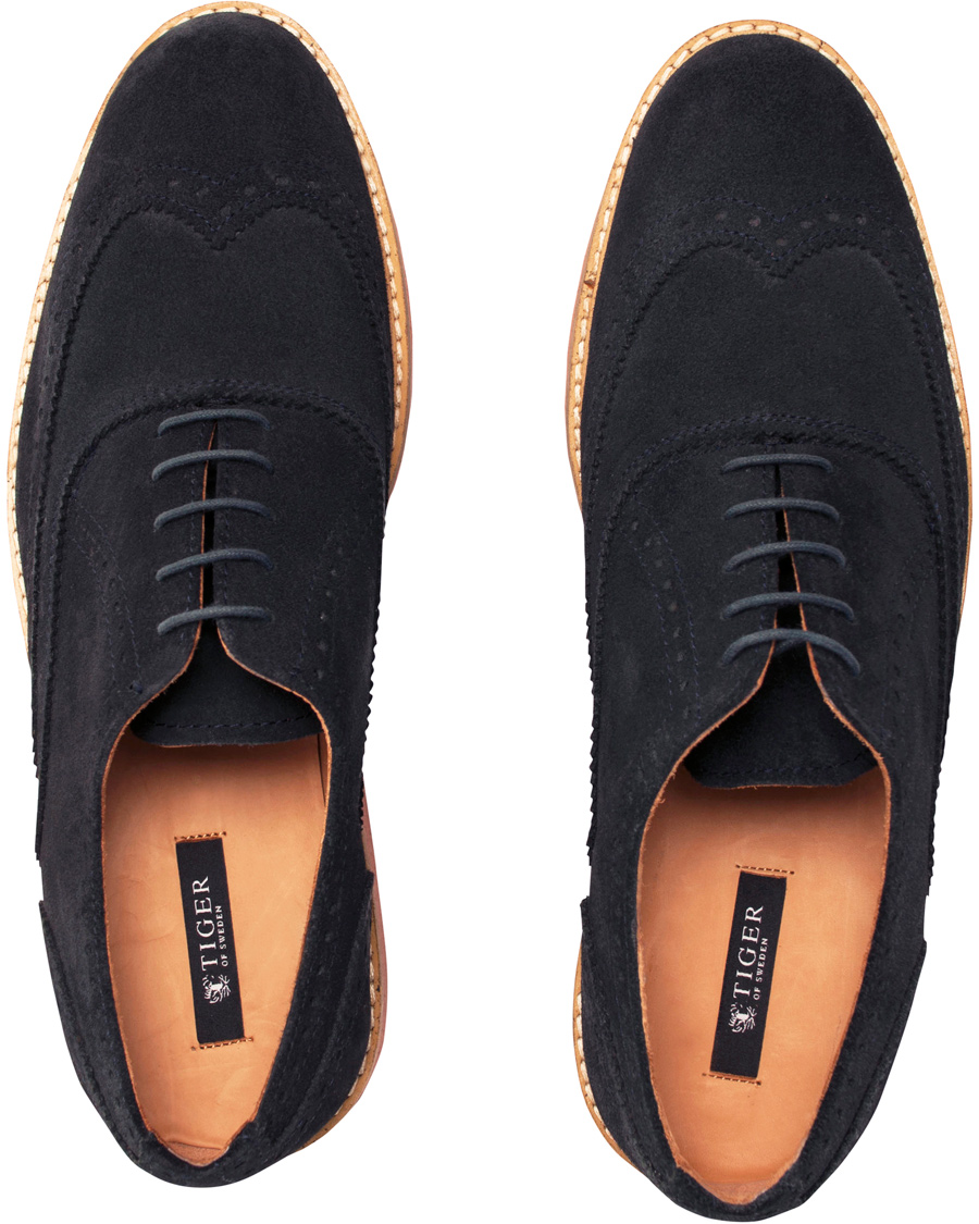 Homme | Tiger of Sweden Leon 54 Brogue Navy Suede | Tiger of Sweden | Leon 54 Brogue Navy Suede