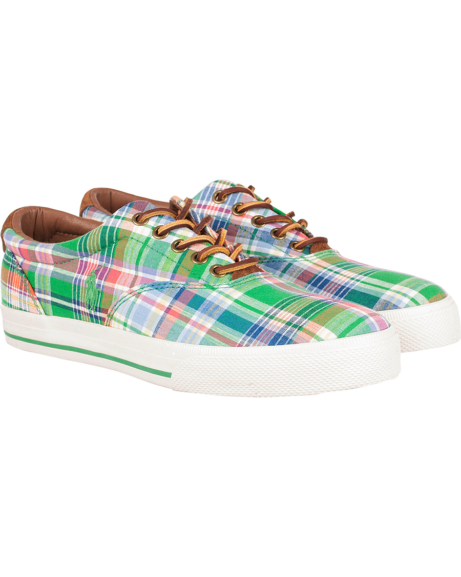 Homme | Polo Ralph Lauren Vaughn-NE Madras Suede Sneaker Multi Navy | Polo Ralph Lauren | Vaughn-NE Madras Suede Sneaker Multi Navy