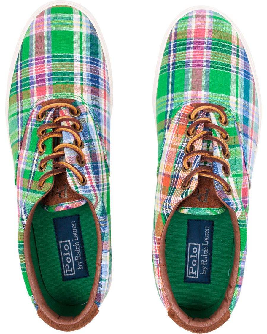 Homme | Polo Ralph Lauren Vaughn-NE Madras Suede Sneaker Multi Navy | Polo Ralph Lauren | Vaughn-NE Madras Suede Sneaker Multi Navy