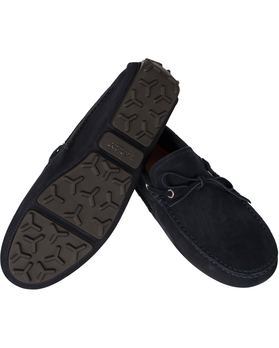 Homme | BALLY Dramer U Suede Car Shoe Blue Navy | Bally | Dramer U Suede Car Shoe Blue Navy