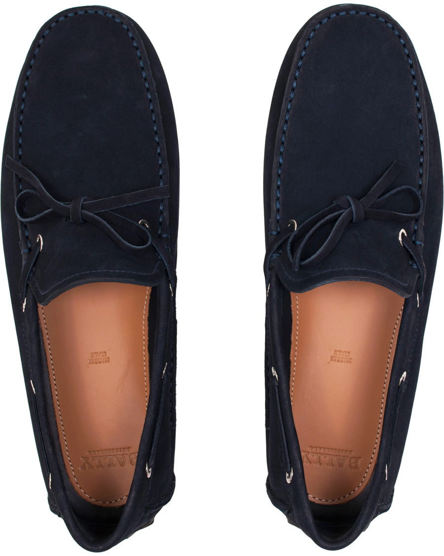Homme | BALLY Dramer U Suede Car Shoe Blue Navy | Bally | Dramer U Suede Car Shoe Blue Navy