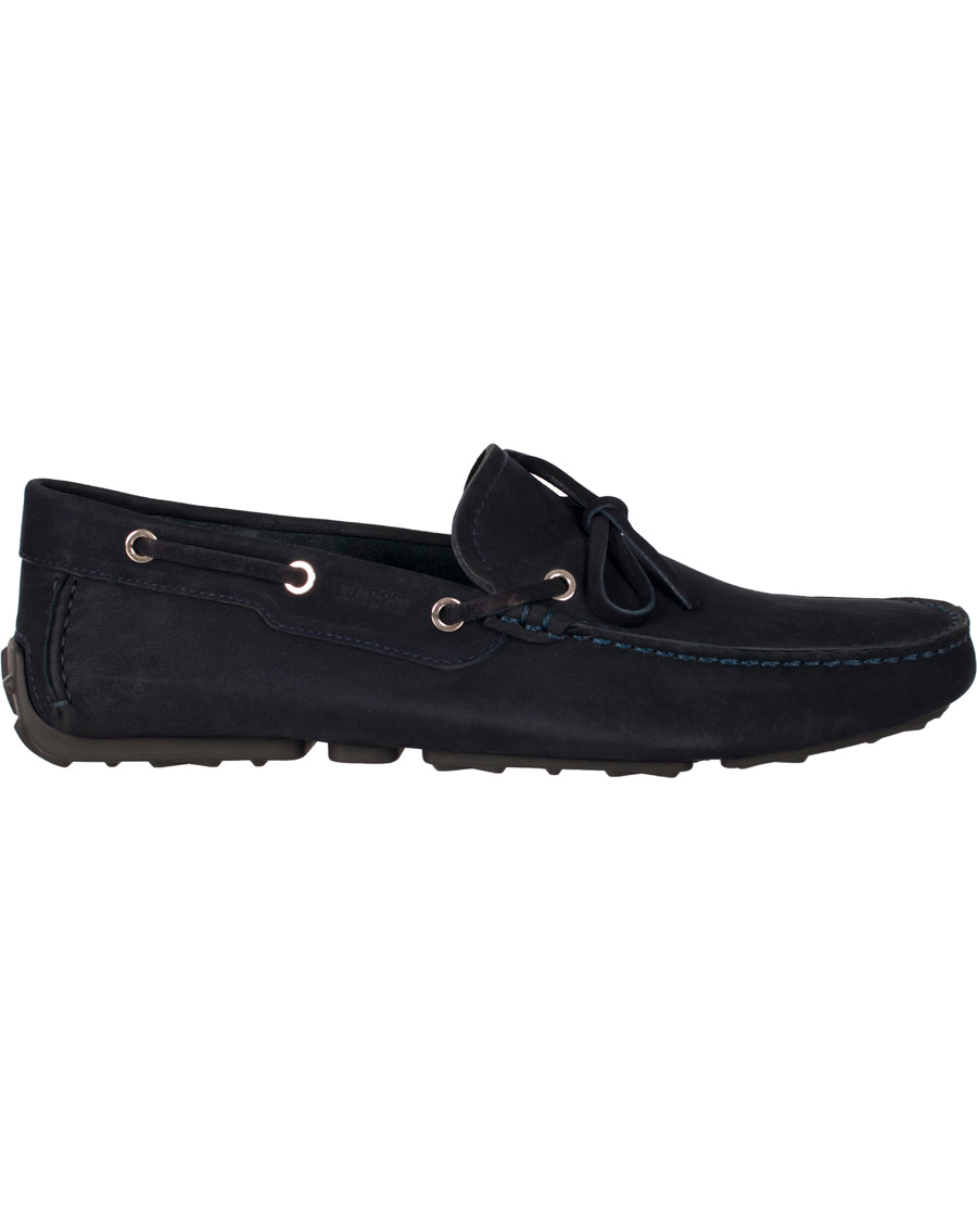 Homme | BALLY Dramer U Suede Car Shoe Blue Navy | Bally | Dramer U Suede Car Shoe Blue Navy