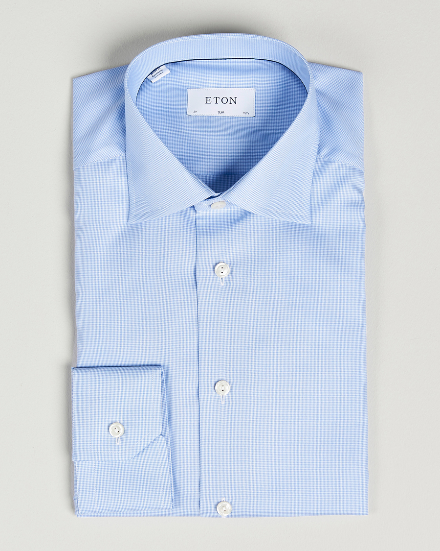 Homme | Chemises | Eton | Slim Fit Shirt Pepita Blue