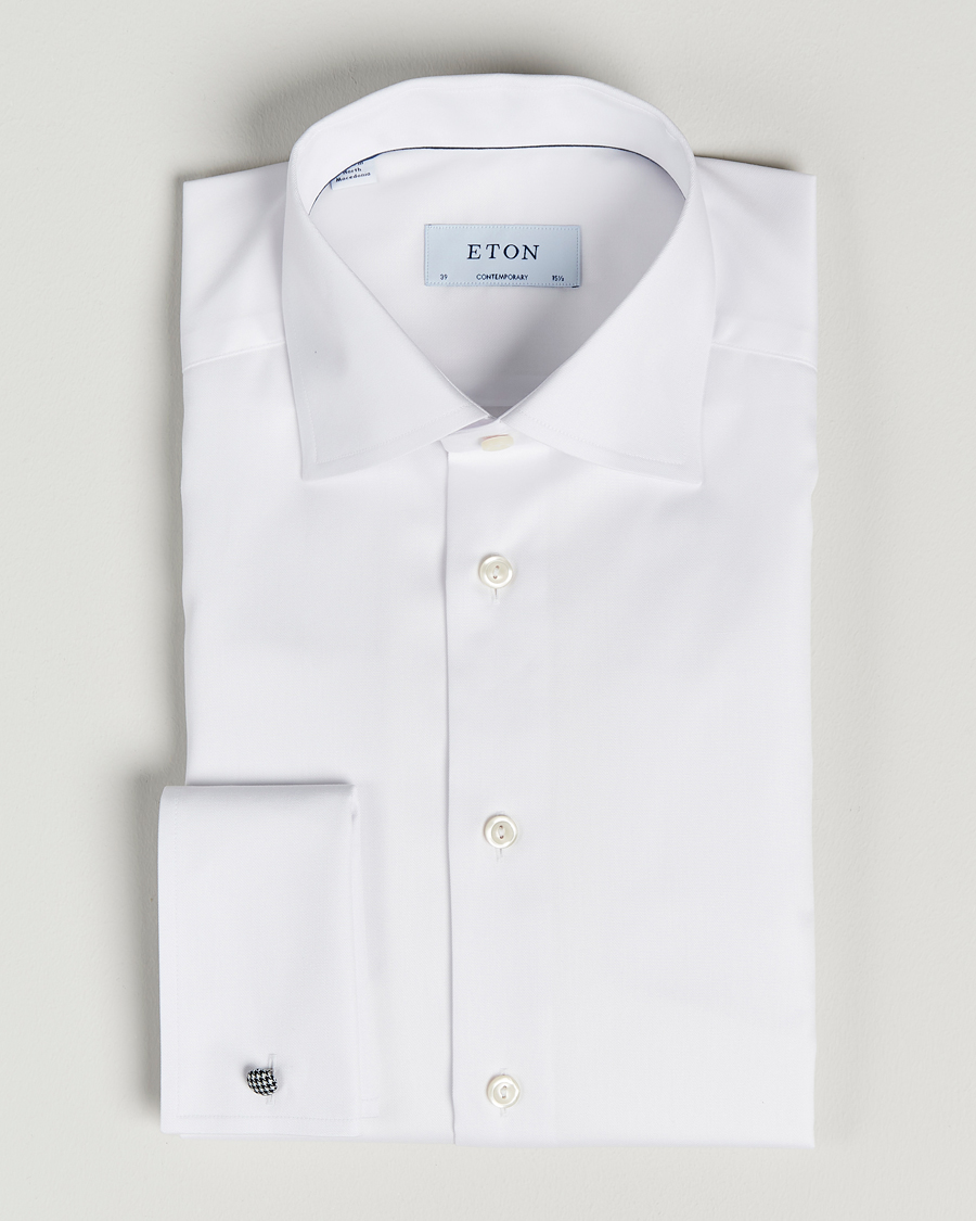 Heren | Overhemden | Eton | Contemporary Fit Shirt Double Cuff White