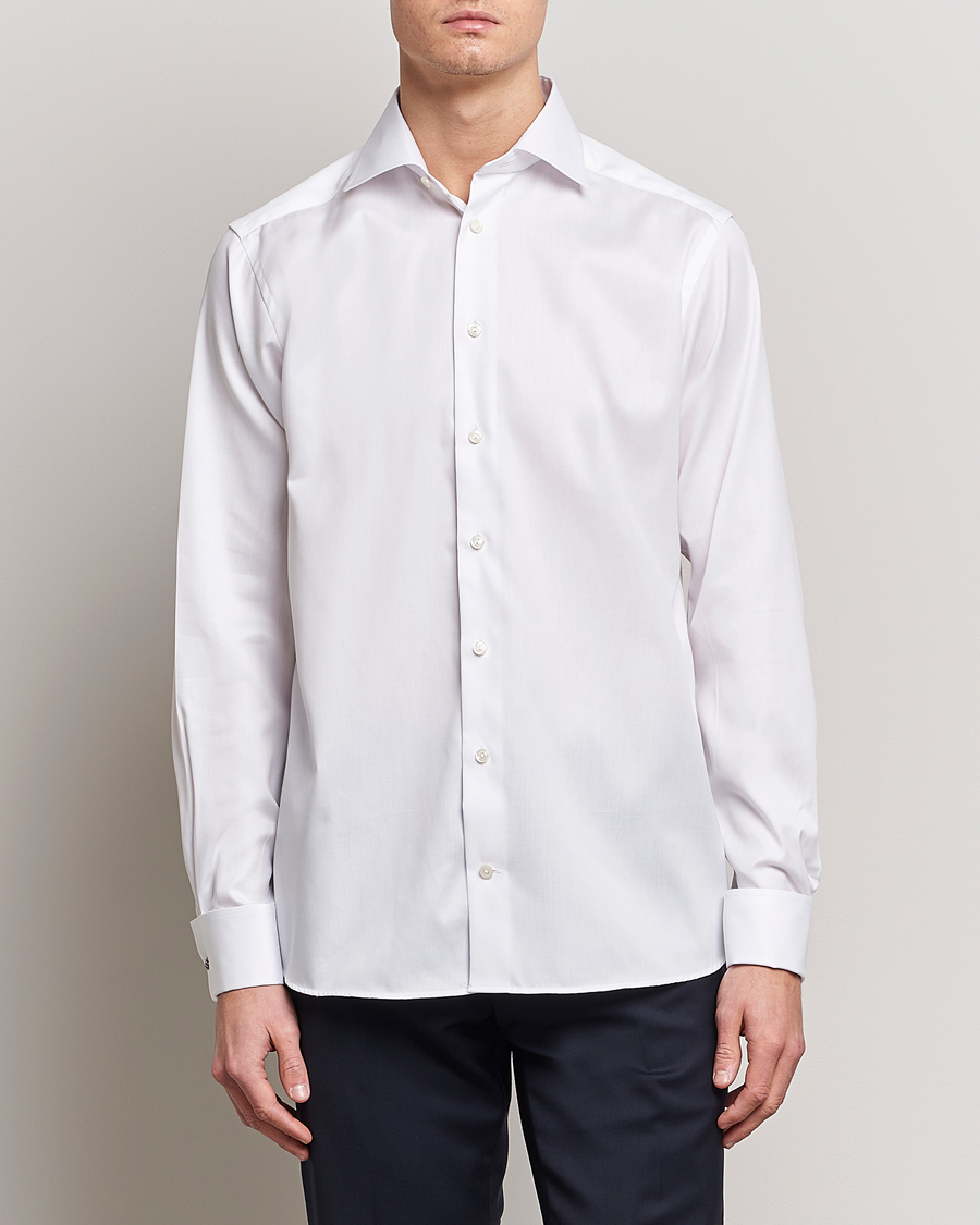 Heren | Overhemden | Eton | Contemporary Fit Shirt Double Cuff White