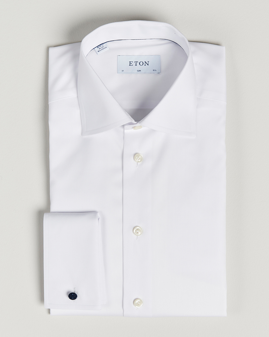 Heren | Overhemden | Eton | Slim Fit Shirt Double Cuff White