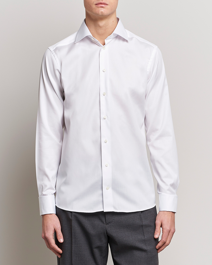 Heren | Overhemden | Eton | Slim Fit Shirt Double Cuff White