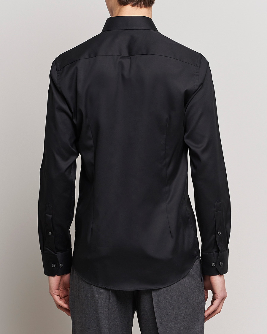 Heren | Overhemden | Eton | Slim Fit Shirt Black
