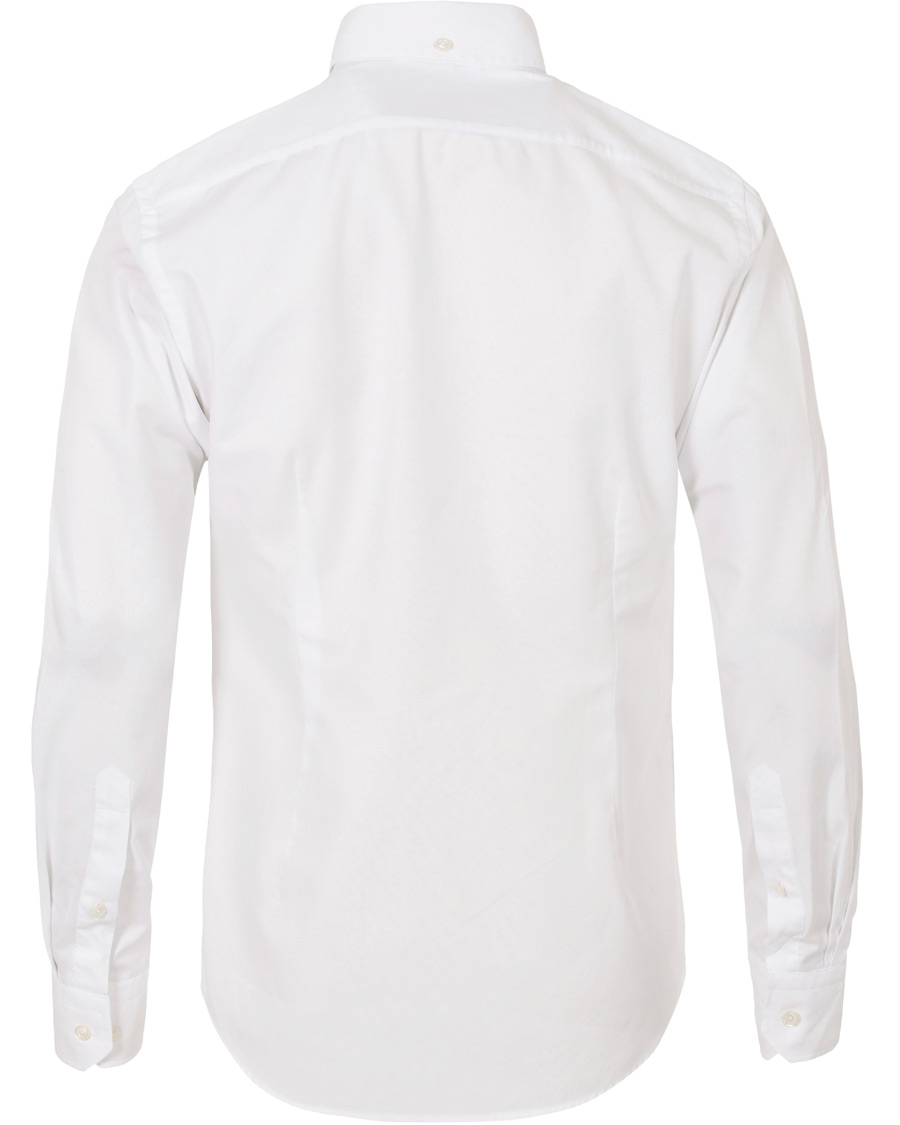 Heren | Overhemden | Eton | Slim Fit Shirt Green Ribbon Oxford White