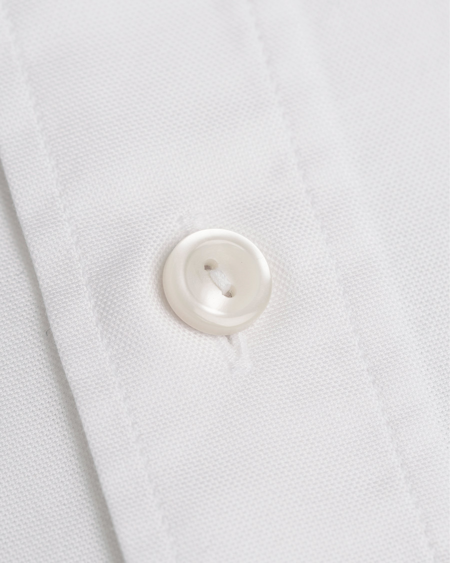Heren | Overhemden | Eton | Slim Fit Shirt Green Ribbon Oxford White