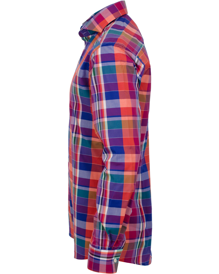 Homme | Chemises | Eton | Slim Fit Shirt Red Ribbon Big Check Multi