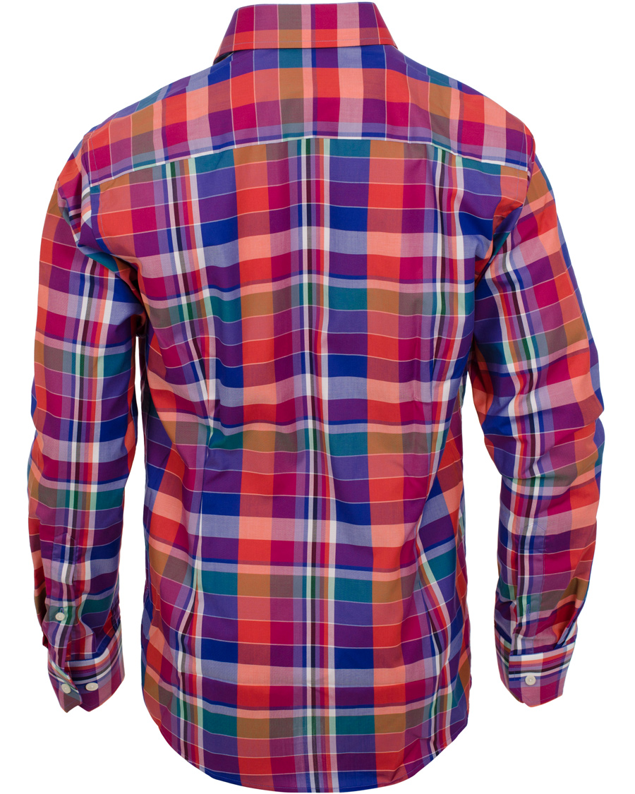 Homme | Chemises | Eton | Slim Fit Shirt Red Ribbon Big Check Multi