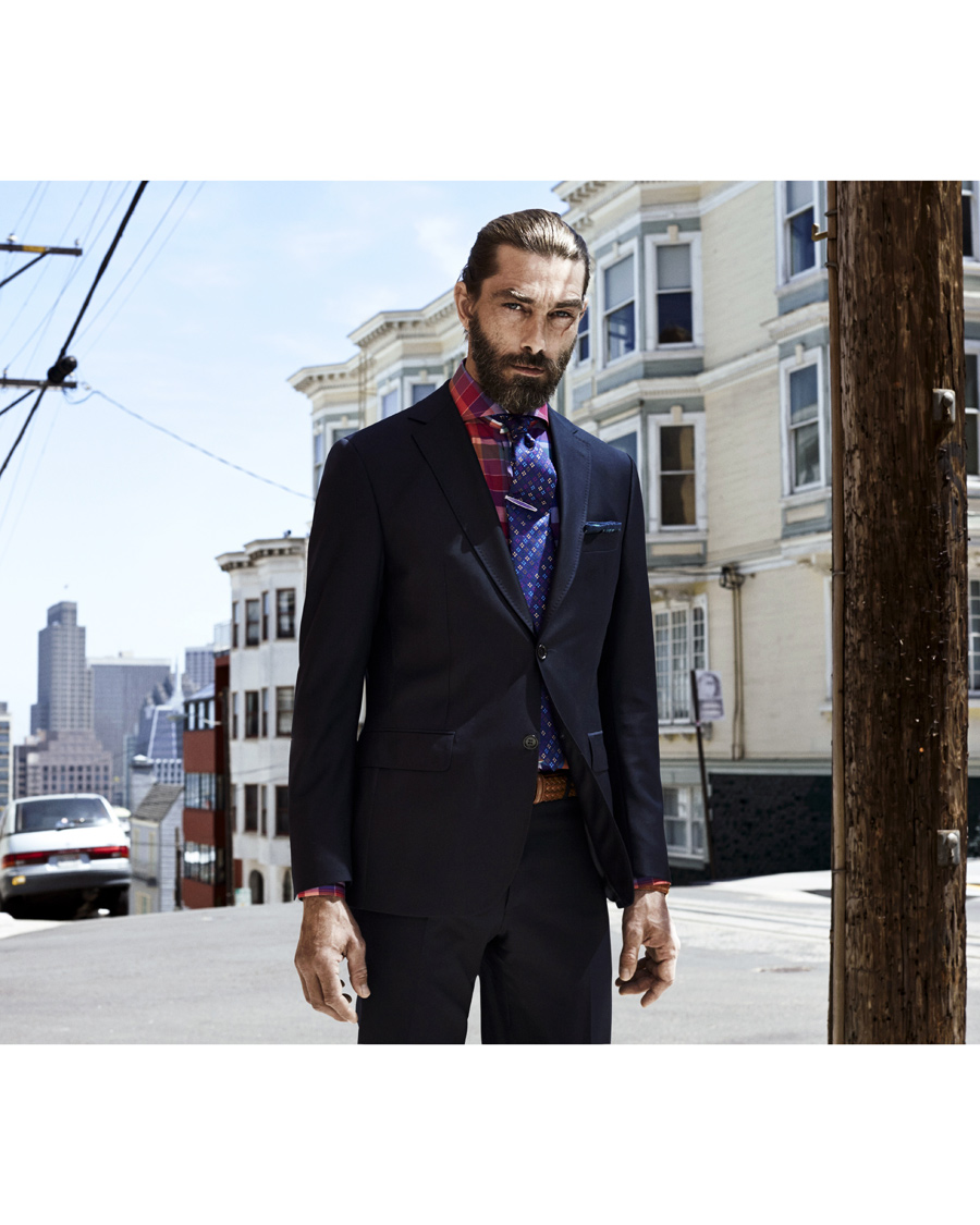 Homme | Chemises | Eton | Slim Fit Shirt Red Ribbon Big Check Multi