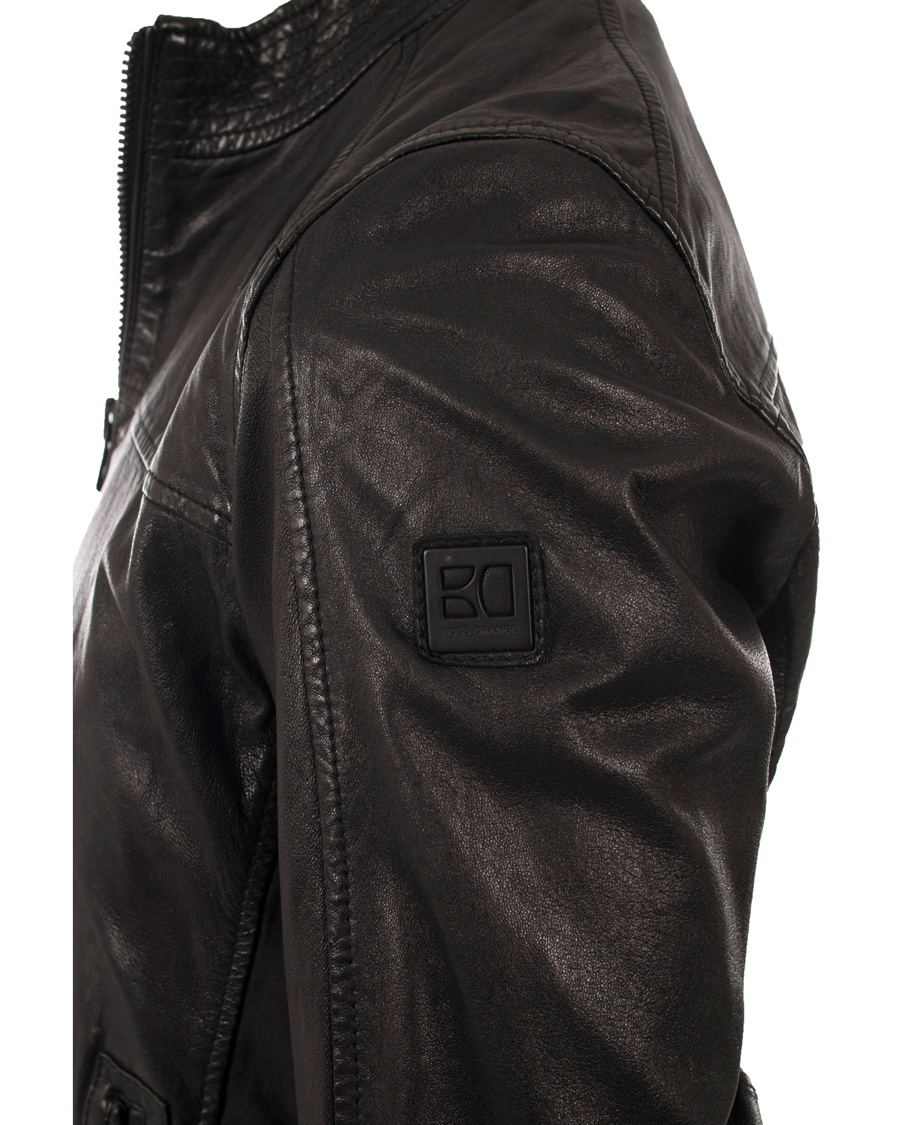Homme | Manteaux Et Vestes | BOSS ORANGE | BOSS Casual Jips 4 Leather Jacket Black