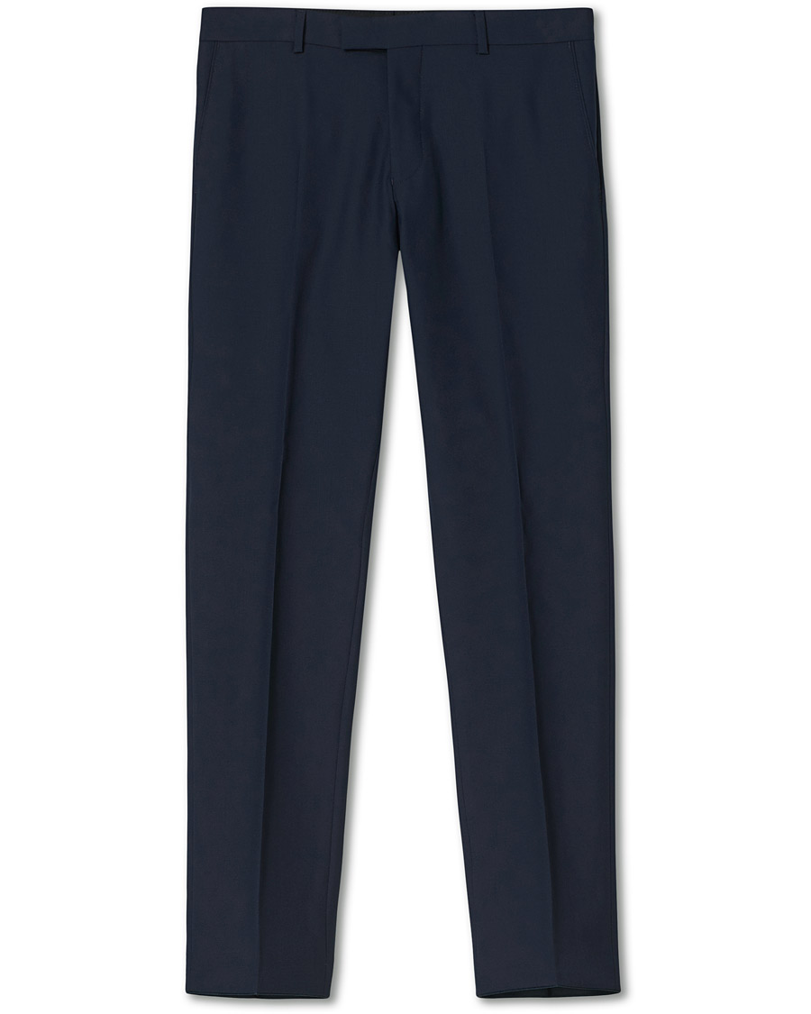 Homme | Pantalons | Oscar Jacobson | Damien Trousers Super 120's Wool Navy 152