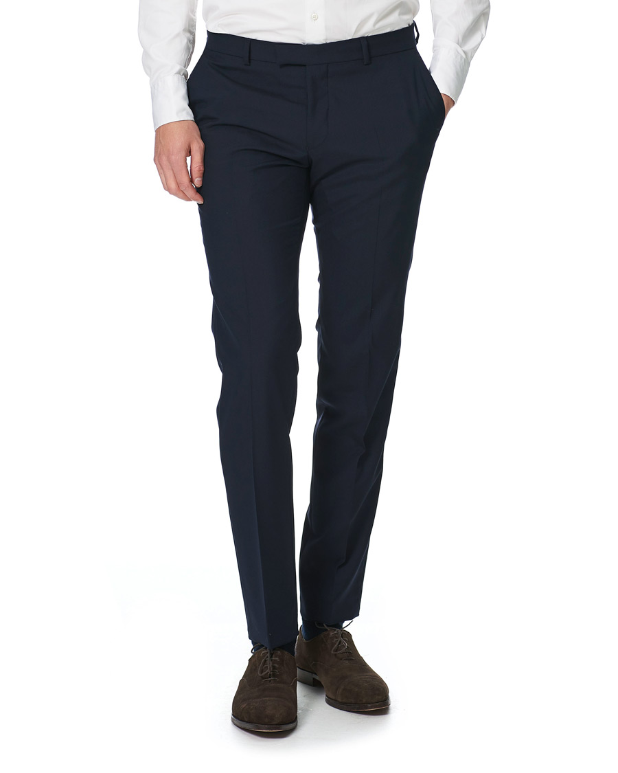 Homme | Pantalons | Oscar Jacobson | Damien Trousers Super 120's Wool Navy 152