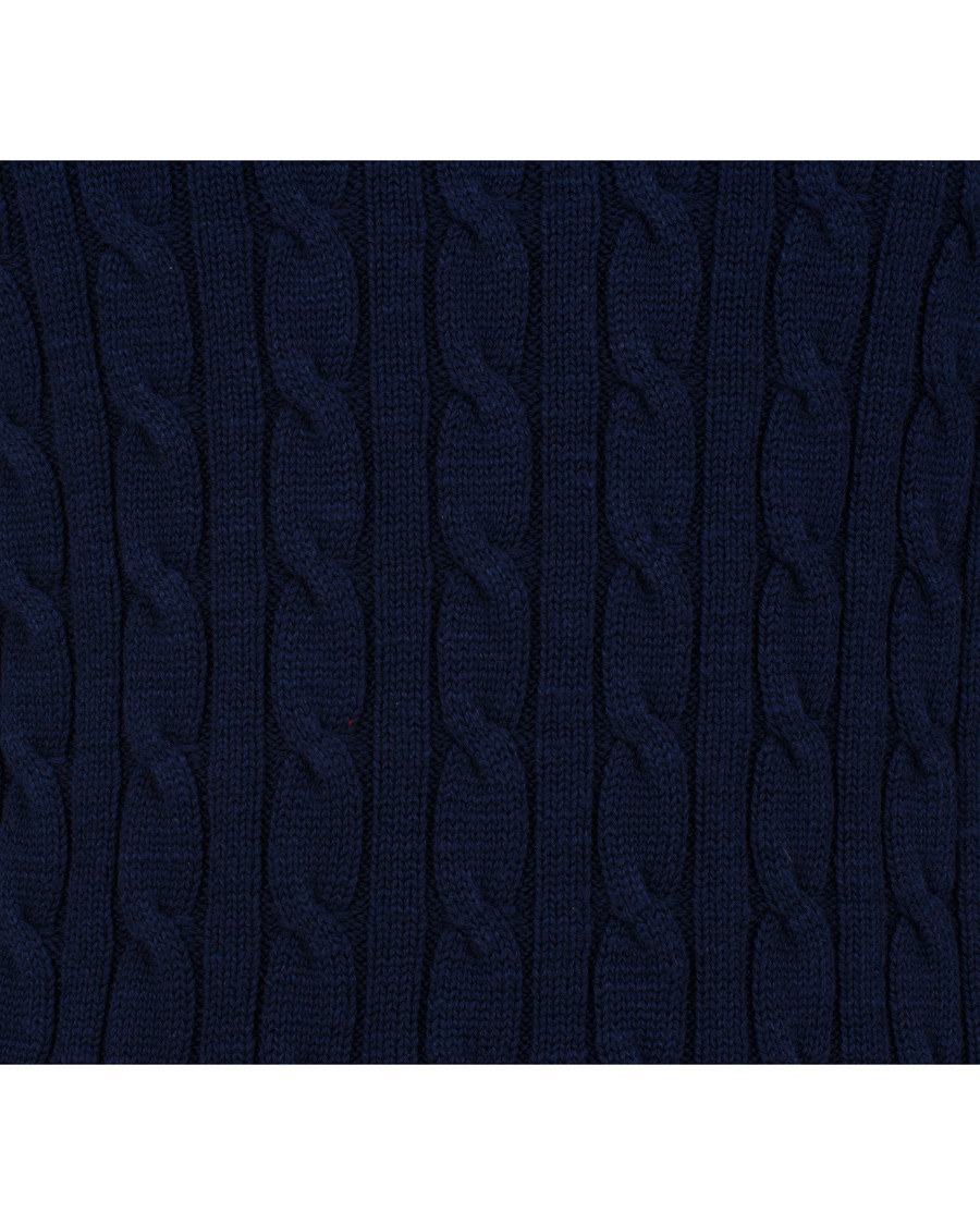 Homme | Pulls Et Tricots | GANT | Natural Cable Cotton Crew Neck Dark Cobalt Blue