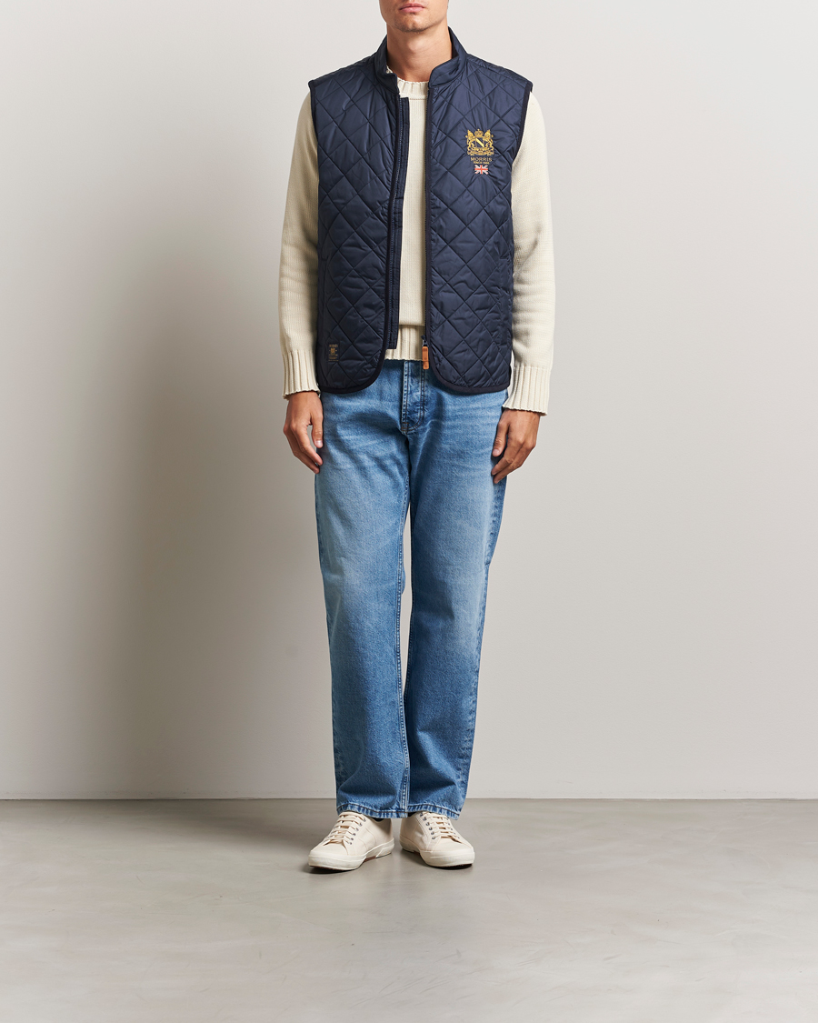 Heren | Gilets | Morris | Trenton Quilted Vest Old Blue