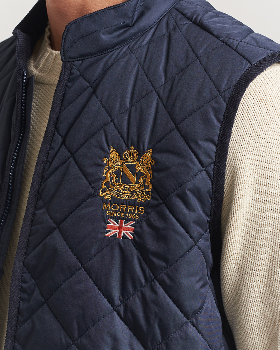 Heren | Gilets | Morris | Trenton Quilted Vest Old Blue