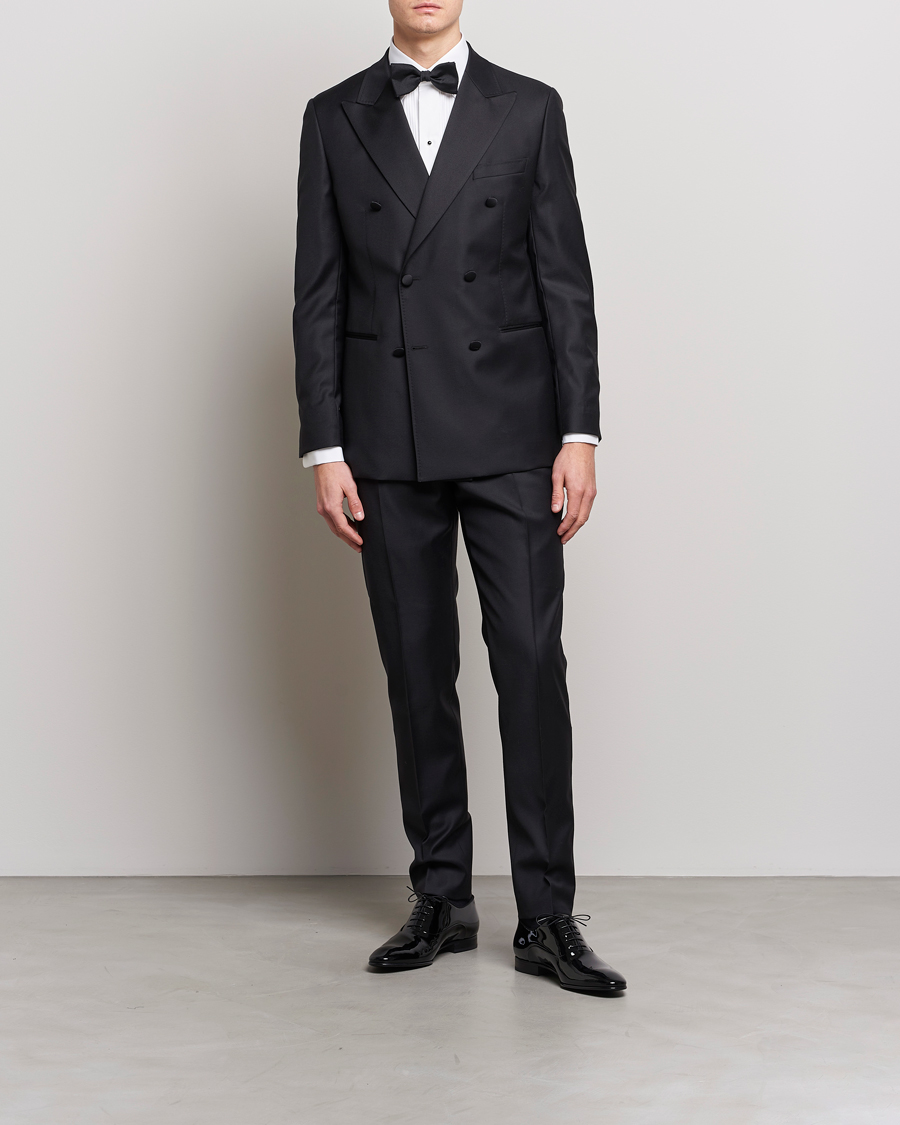 Heren | Overhemden | Eton | Slim Fit Tuxedo Shirt Black Ribbon White 38 - S