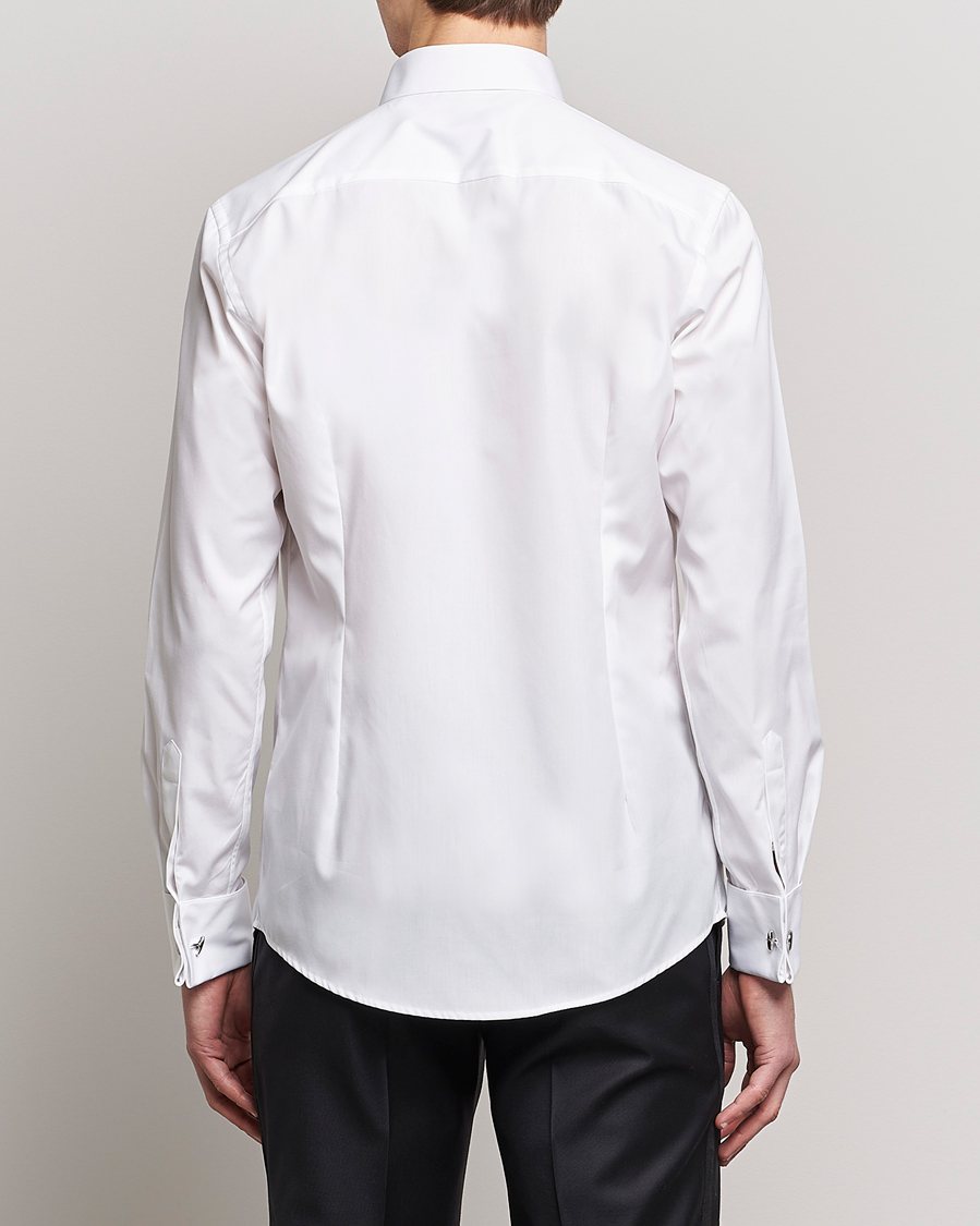 Homme | Chemises | Eton | Slim Fit Tuxedo Shirt Black Ribbon White
