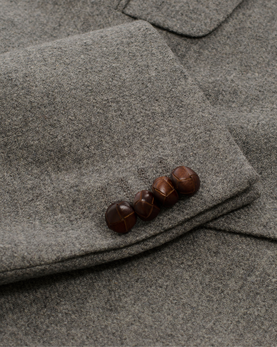 Heren | Blazers | Morris | Brian Shetland Wool Diagonal Blazer Grey