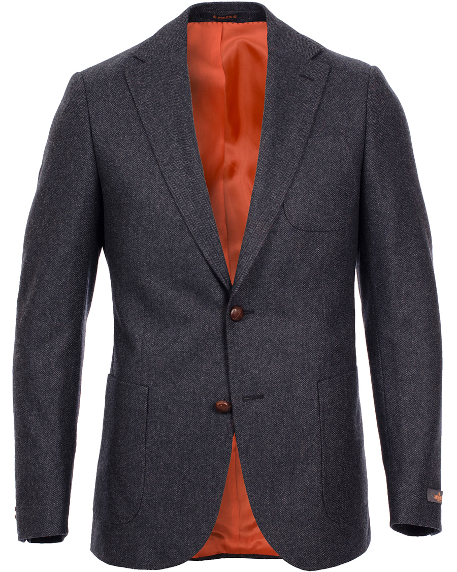 Homme | Blazers | Morris | Rodney Herringbone Blazer Navy