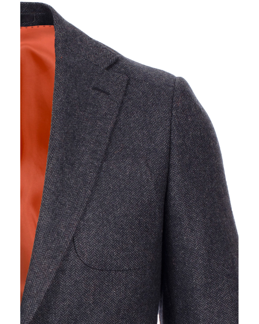 Homme | Blazers | Morris | Rodney Herringbone Blazer Navy