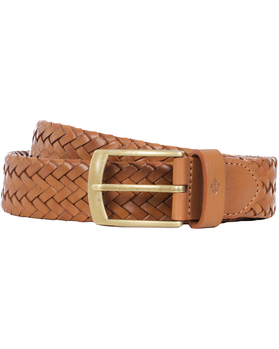 Homme | Morris Braided Belt 3,5 cm Brown | Morris | Braided Belt 3,5 cm Brown