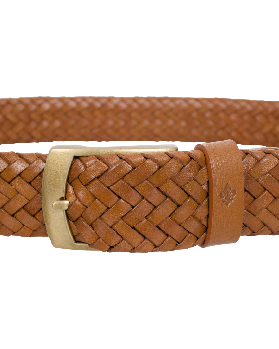 Homme | Morris Braided Belt 3,5 cm Brown | Morris | Braided Belt 3,5 cm Brown
