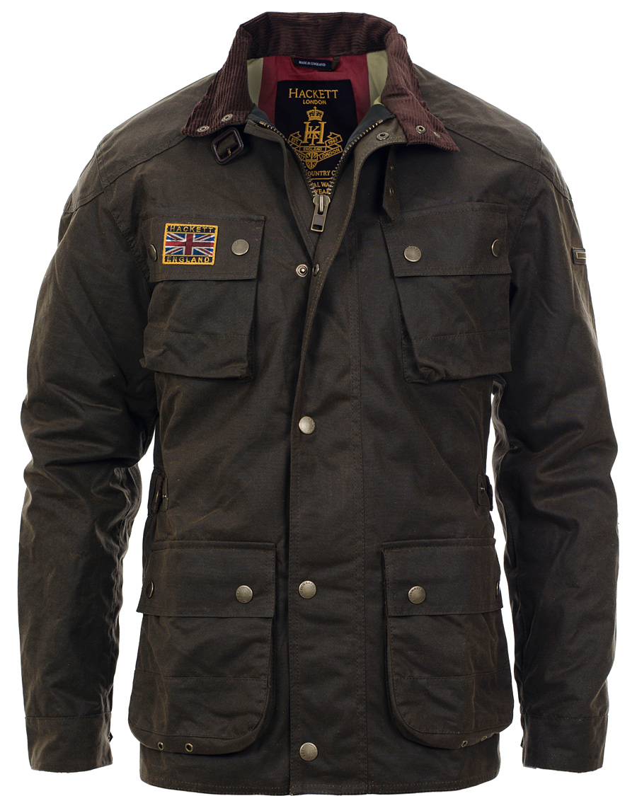 Homme | Manteaux Et Vestes | Hackett | Wax Rally Jacket Olive