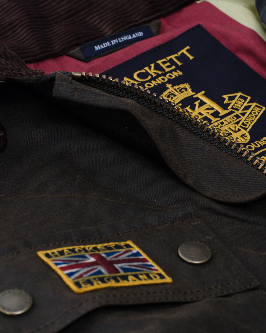 Homme | Manteaux Et Vestes | Hackett | Wax Rally Jacket Olive