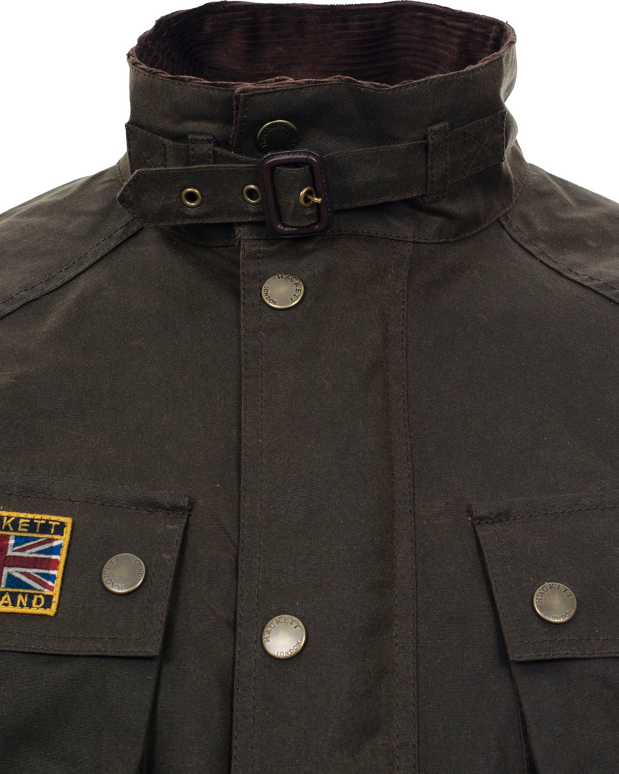 Homme | Manteaux Et Vestes | Hackett | Wax Rally Jacket Olive