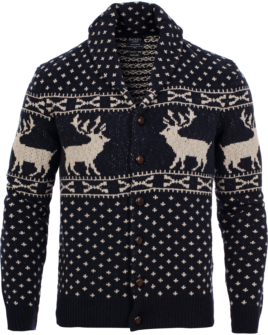 Heren | Truien | Hackett | Rudolf Cardigan Navy S